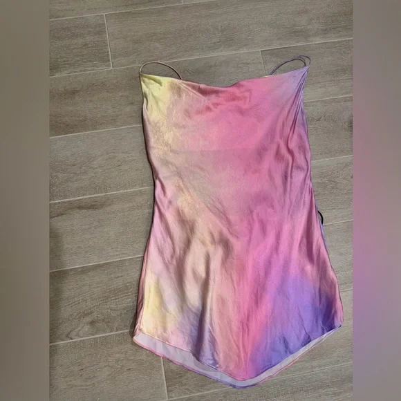 SER.O.YA ($398) Pracilla Dress in Sunset Tie Dye - Silk cowl neck - SIZE S - Picture 8 of 13